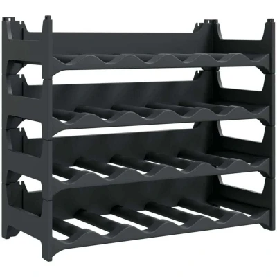 Image of vidaXL Wine Rack for 24 Bottles PP Stackable