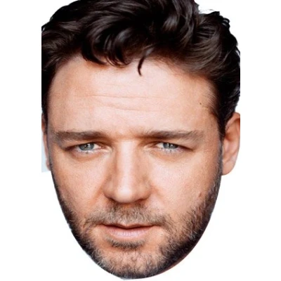 Image of FoxyPrinting Russell Crowe Celebrity Cardboard Party Face Mask Fancy Dress
