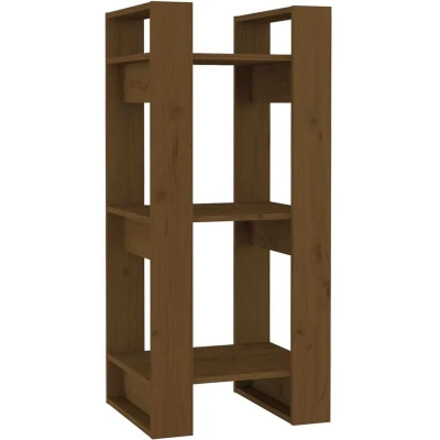 Image of vidaXL Book Cabinet/Room Divider Honey Brown 41x35x91 cm Solid Wood