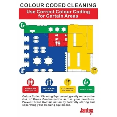 Image of Jantex Colour Coded Cleaning Sign Self Adhesive (UK)
