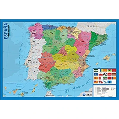 Image of Grupo Erik Editores LPE266 Lamina EDUCATIVA with Spain Map Design