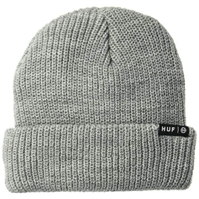 Image of HUF Men&#039;s Usual Beanie Hat, Grey Heather, One Size