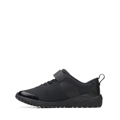 Image of Clarks Aeon Pace K Sneaker, Black, 7 UK Child