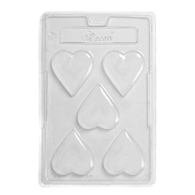 Image of Heart Large Chocolate Mould 5 Cavity