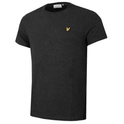 Image of Lyle &amp; Scott Mens Classic Breathable Crew Neck T Shirt Charcoal Marl L
