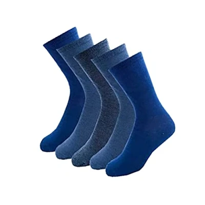 Image of KAV Men’s Pack of 5 Daily Use Comfortable and Breathable Classic Casual Socks For Men Smart Wicking Durable Sock UK 7 11 (Blue 5)