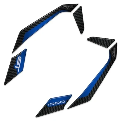Image of Resin Bike Motorcycle 3D Stickers Compatible with Suzuki GSX S 1000 GT 2022 Blue Metal. Passenger Handles Protectors from Bumps and Scratches. Carbon Fiber Effect Gadget Moto