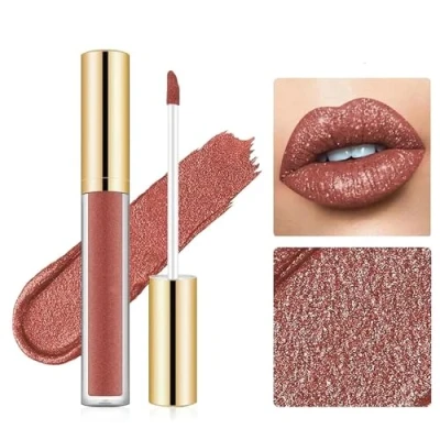 Image of Metallic Liquid Diamond Glitter Lipstick,Multicolor Shimmer High Pigment Lip Gloss,Long Lasting and Waterproof Lipstick Set