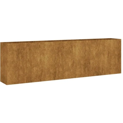 Image of vidaXL Corten Steel DIY Garden Raised Bed 280x40x80 cm, Weather Resistant, Ideal for Outdoor Use, Brown, Supports Multiple Plants, Upgrade Your Garden/Patio Decor