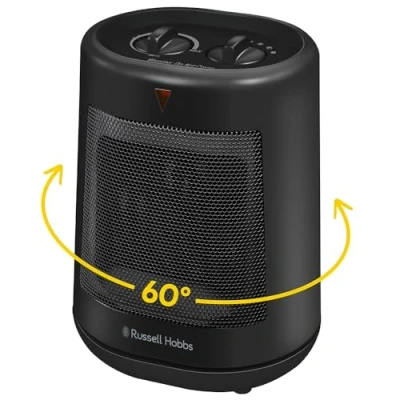 Image of Russell Hobbs RHFH1008B 2kW Oscillating Ceramic Heater Black