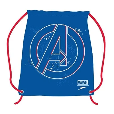 Image of Speedo SPEFT Unisex Child Marvel Wet Kit Bag Avengers Neon Blue/Lava Red, One Size