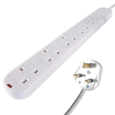 Image of connektgear 2m 6 Gang Outlet Mains Lead