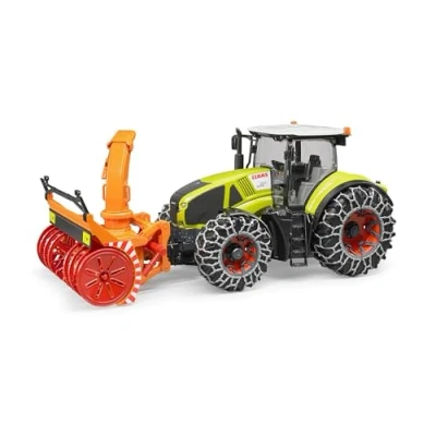 Image of Bruder CLAAS Axion 950 Tractor with Snow Chains and Snowblower