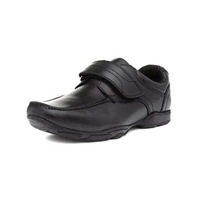Image of Hush Puppies Boy&#039;s Freddy 2 School Uniform Shoe, Black, 6.5 UK
