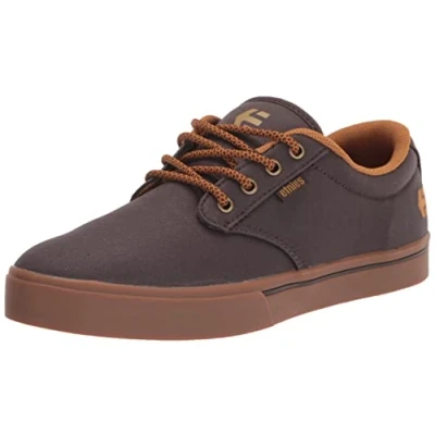 Image of Etnies Men&#039;s Kingpin Skateboarding Shoes, Brown 230 Gum Gold 230, 9 UK