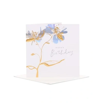 Image of UK Greetings Birthday Card for Her/Friend Foil Flower Design From The Camden Collection