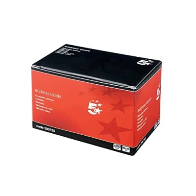 Image of 5 Star Office Address Labels 89x36mm on Continuous Roll [250 Labels]