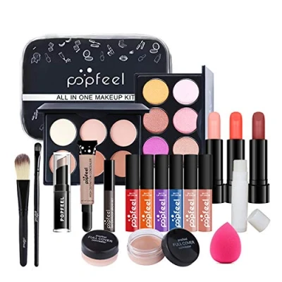 Image of Makeup Set, All In One Kit, Cosmetic Make Up Starter Gift Set for Women &amp; Girls, Includes Foundation Eyeshadow Palette Lipstick Eyeliner Mascara Brush