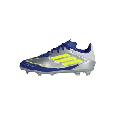 Image of adidas Performance F50 League Messi Unisex Moulded stud football boots for kids, Size: 33, Flash aqua/lucid pink/lucid cyan shoes
