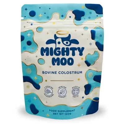 Image of Bovine Colostrum Powder Supplement with Probiotics for Gut Health, Immune Support &amp; Bloating, High IgG Levels Unflavoured, 30 Servings 100g.