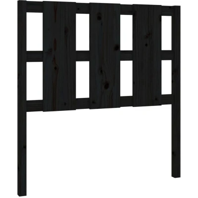 Image of vidaXL Bed Headboard Black 105.5x4x100 cm Solid Wood Pine
