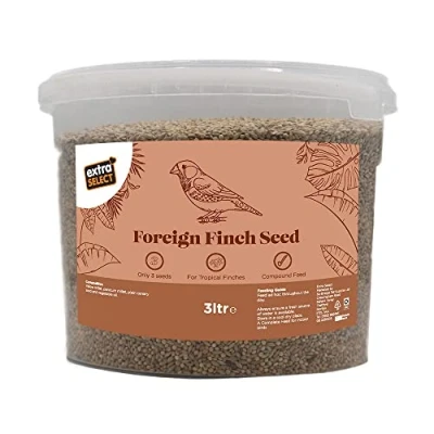 Image of Extra Select Foreign Finch Seed Mix: Three Mix for Tropical Finches, Compoud Small Bird Food 3 Litre Bucket