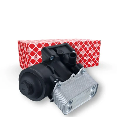 Image of 03P115389, 03P115389S1 Housing, oil filter FEBI BILSTEIN 180676 VOLKSWAGEN: Polo V Hatchback, SEAT: Ibiza 4
