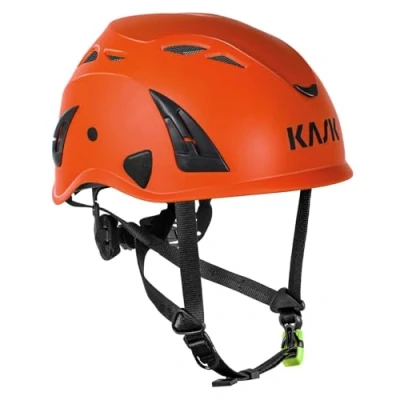 Image of Kask Superplasma ORANGE HELMET with 10 Ventilation Slots, Ratchet Closure, EN 12492 Certified
