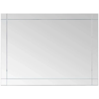 Image of vidaXL Glass Wall Mirror 60x40 cm Modern and Elegant Style, Rectangular Shape, Easy Mount Installation, Perfect for Bedroom, Bathroom, Living Room Decor