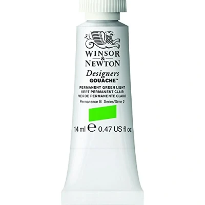 Image of Winsor &amp; Newton Designers Gouache Tube, 14 ml Permanent Green Light