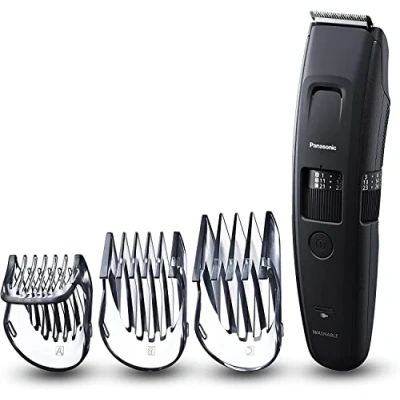 Image of Panasonic ER GB86 Wet &amp; Dry Electric Beard Trimmer for Men, Rechargeable Mens Grooming Kit, Sharp Durable Blades, 58 Cutting Lengths From 0.5mm to 30mm, 3 Attachments, Long beards