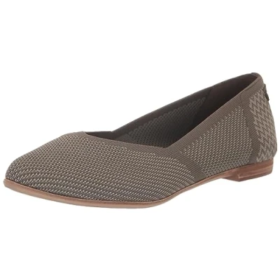Image of TOMS Women&#039;s Jutti Neat Ballet Flat, Olive Night Repreve Knit, 4 UK