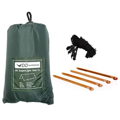Image of DD Hammocks SuperLight Tarp XL Waterproof And Lightweight Extra Large Tarpaulin For Group Shelter Bushcraft Camping