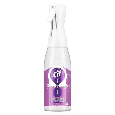 Image of Cif Infinite Clean Lavender &amp; Eucalyptus All in One Cleaner Spray with probiotics technology for a long lasting clean* 590 ml