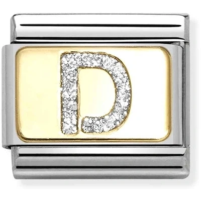 Image of Nomination Gold Glitter D Charm