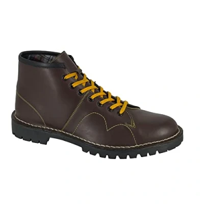 Image of Grafters Original Retro Wine Unisex Monkey Boots Size UK 11