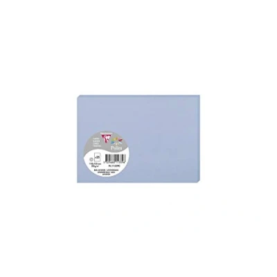 Image of Clairefontaine Ref 11339C Pollen Card (Pack of 25 Sheets) 110 x 155mm Sized, Acid Free, Inkjet &amp; Laser Compatible, Easy to Write On, 210gsm Lavender Blue