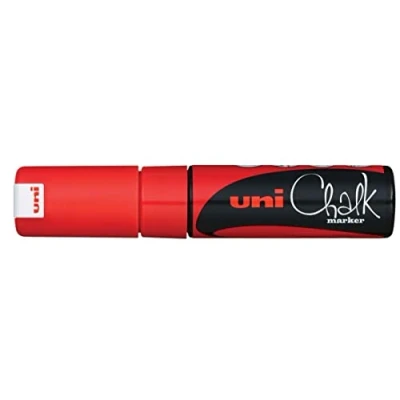 Image of UNI Ball 186421 Raam en krijtmarker CHALK PWE 8K, 8 mm, spievormige punt, rood