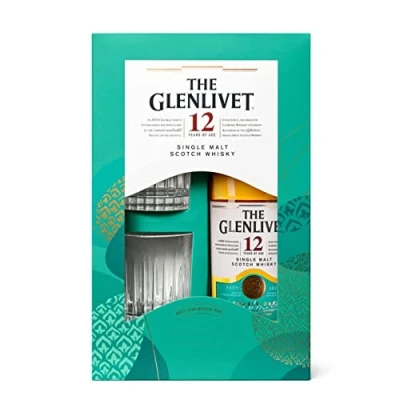Image of The Glenlivet 12 Year Old Single Malt Scotch Whisky Gift Pack with Two Glasses, 70cl