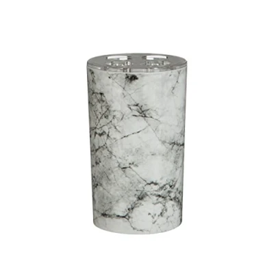 Image of Premier Housewares Rome Toothbrush Holder Marble Effect,Grey,7 x 7 12 cm