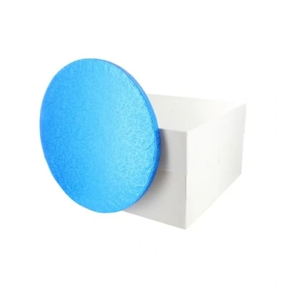 Image of Culpitt Dark Blue Board &amp; Box Set 10&quot; White Cake Drum, And Board, Transport Combo
