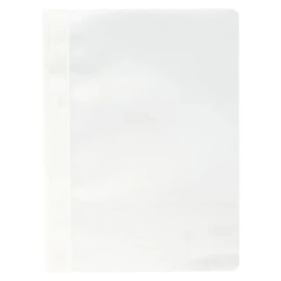 Image of Exacompta Ref 449202B_PAQ PP Transfer File Suitable For Use With A4 Documents, Premium PVC, Clear Front Cover, Holds Approx. 100 Sheets White (Pack of 25)