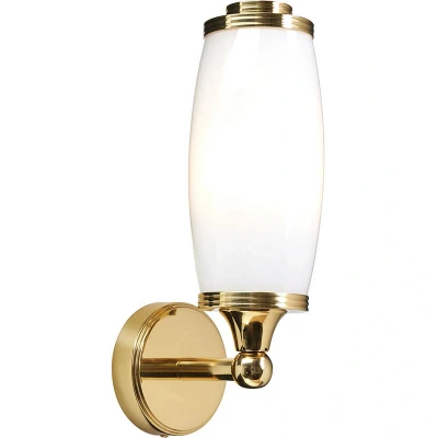 Image of Eliot 1 Light Bathroom Wall Polished Brass IP44, G9
