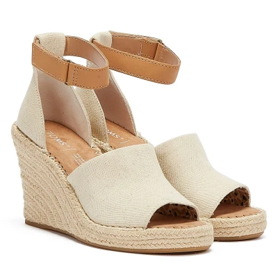 Image of TOMS Womens Marisol Sandals, 8 UK, Natural Oxford/Leather