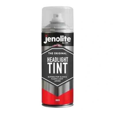 Image of JENOLITE Headlight Tint Spray Paint RED Tinted Lens Lacquer Subtle Styling For Car Rear Lights Suitable Glass &amp; Plastic Lenses 400ml