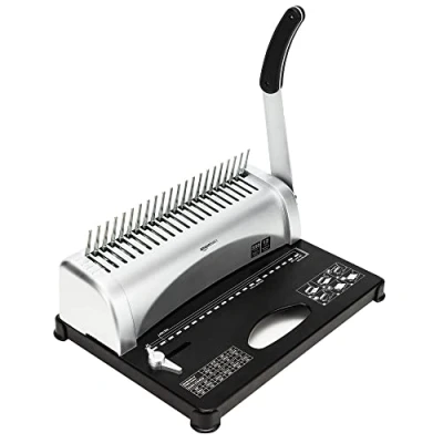 Image of Amazon Basics Comb Binding Machine, Grey