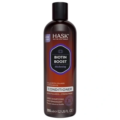 Image of HASK Biotin Boost Thickening Conditioner, for all hair types, colour safe, gluten free, sulfate paraben free 1 355mL Bottle