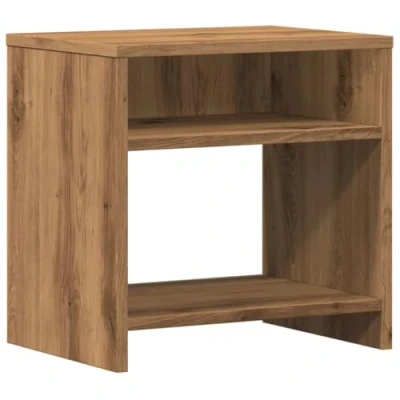 Image of vidaXL Bedside Cabinet Artisian Oak Engineered Wood Nightstand/Bed Side Table with Storage Durable &amp; Easy to Clean 40x30x40cm