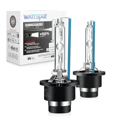 Image of wattstar OEM Quality D2S 8000K, Xenon Headlight, HID Headlight Bulbs, Bulb (pack of 2).……
