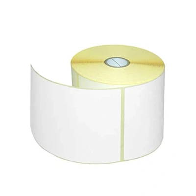 Image of Netuno 1 roll of White Thermal Labels 100x150 mm 4x6 in 500 Pieces core 25mm inch self Adhesive Direct for Shipping Address barcodes Labelling Sticky